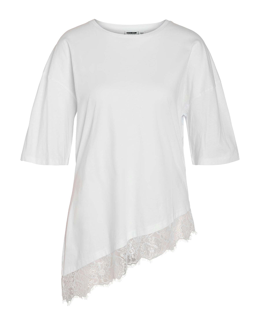 NMEASY LACE DETAIL T-SHIRT