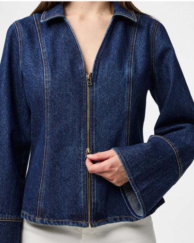 PCFLORA LS FITTED DENIM TOPThumbnail 