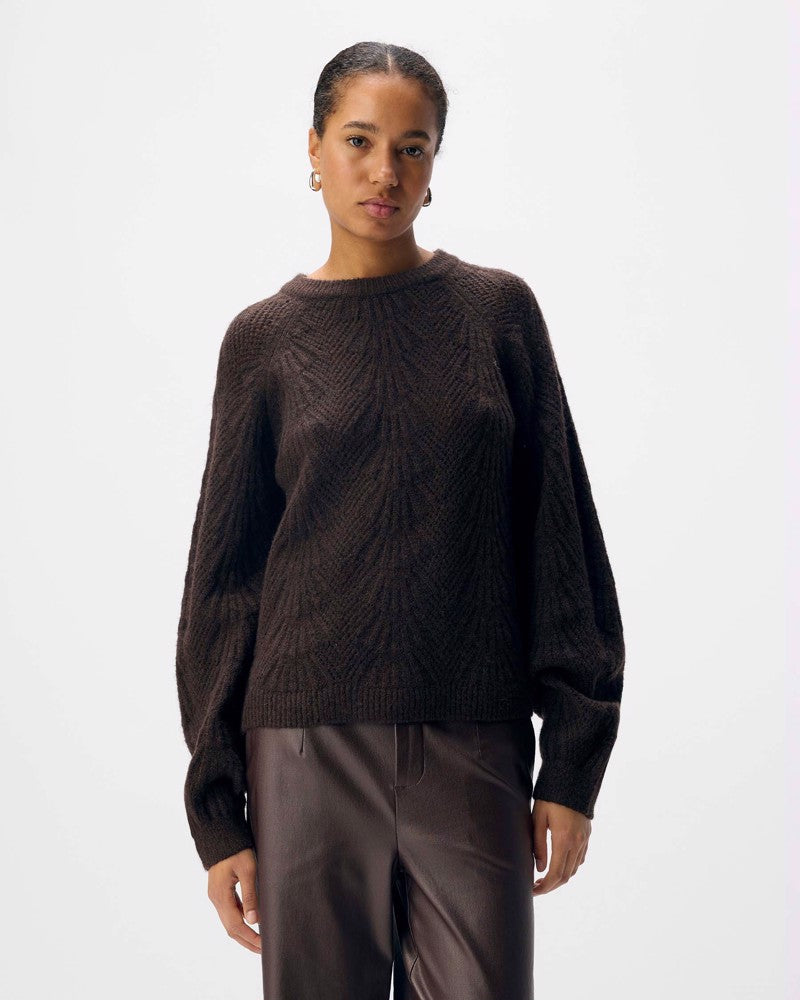 OBJFLORA RE L/S KNIT