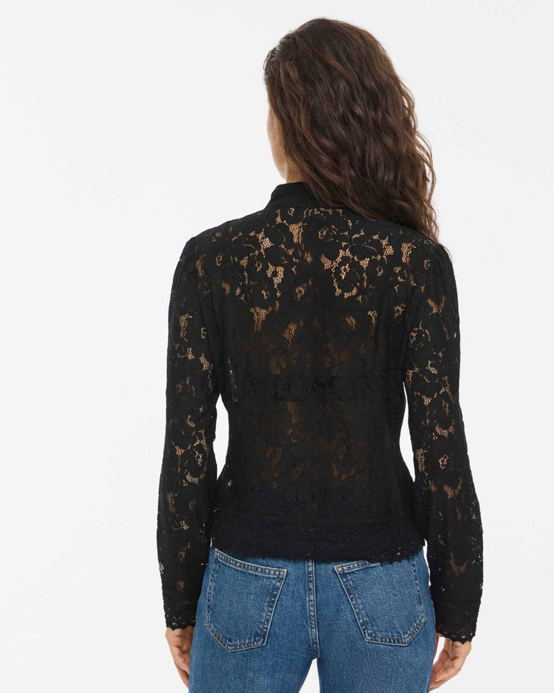 NMVENNA L/S MANDARIN BLOUSE