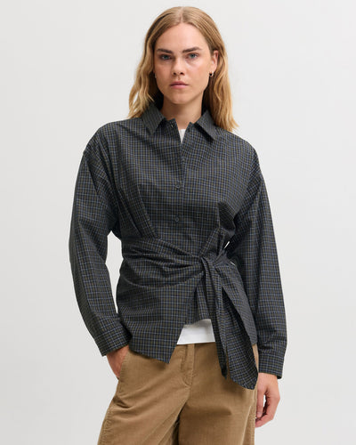 JXVIOLA POPLIN WRAP TIE SHIRTThumbnail 