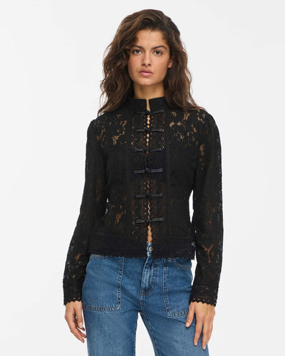 NMVENNA L/S MANDARIN BLOUSEThumbnail 