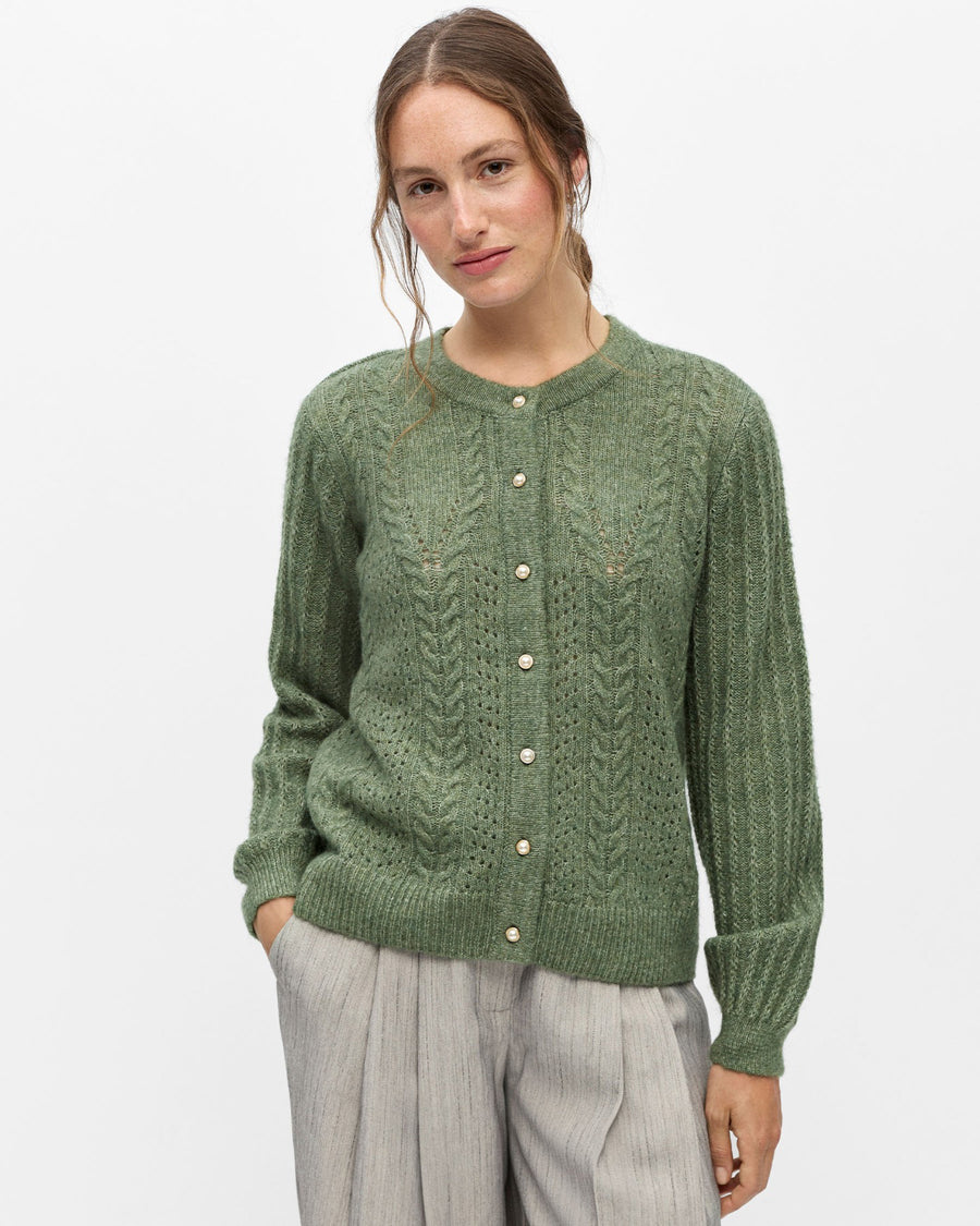 OBJFLORA LS KNIT CARDIGAN