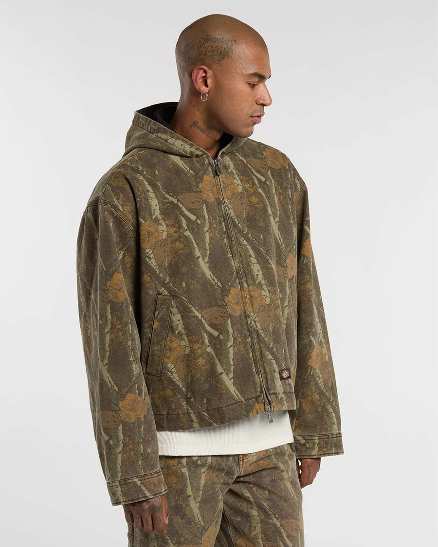 MIAMI CANVAS CAMO HOOD JACKET