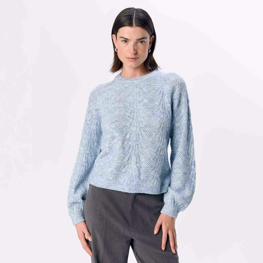 OBJFLORA RE L/S KNIT