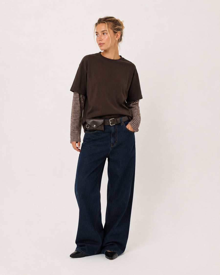 Mie oversize check ls