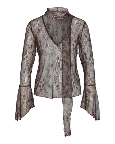 NMIDA L/S LACE SCARF TOPThumbnail 