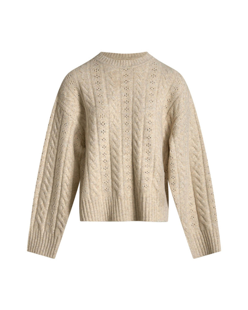 Petale cable knit blouse