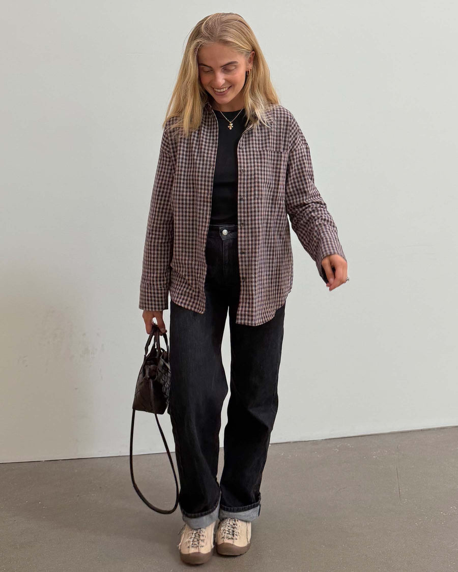 NMHAILEY ZOE L/S CHECK SHIRT