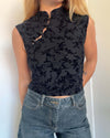 NMPRIMA S/S FLOCK MANDARIN TOP