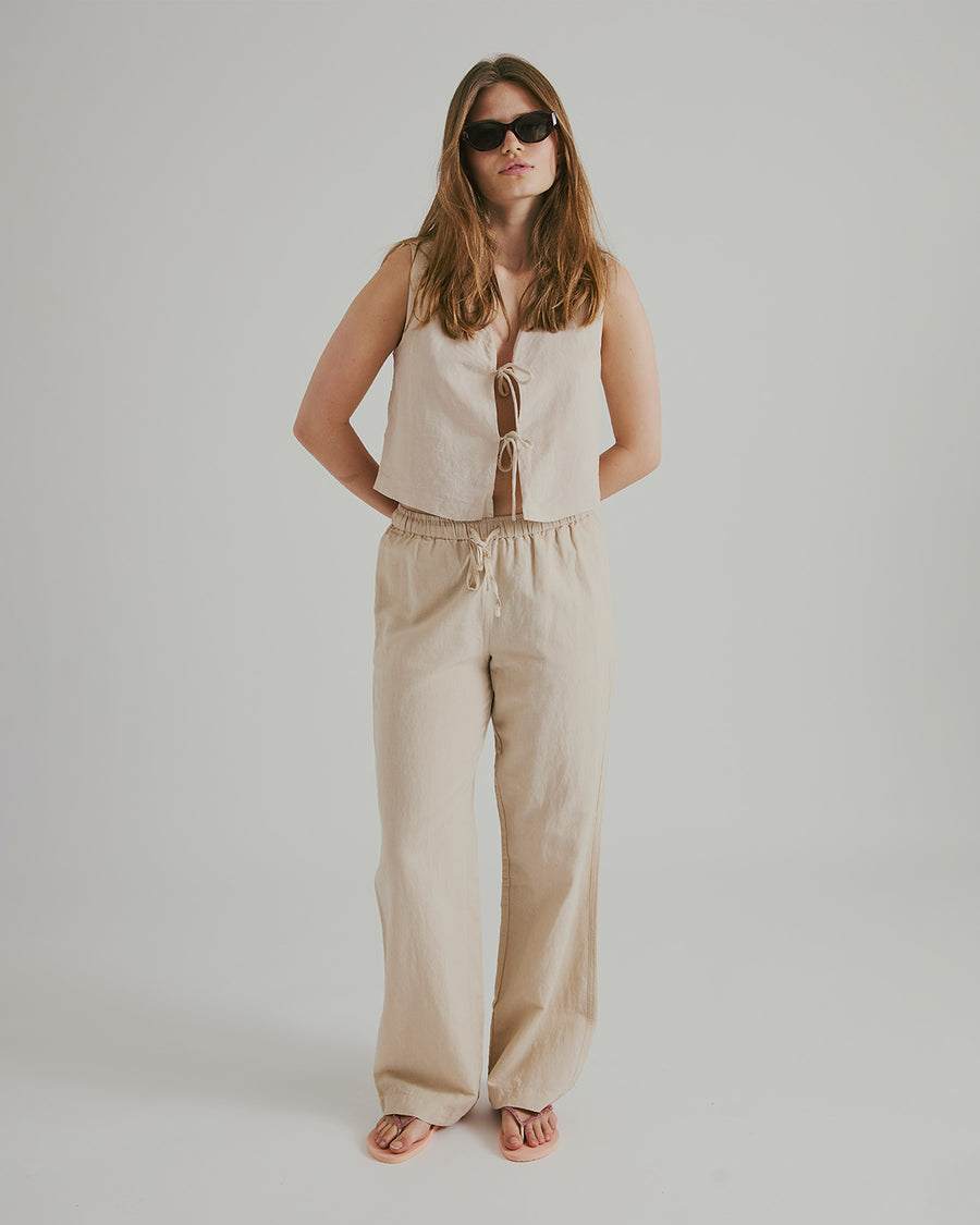 Corsa linen vest