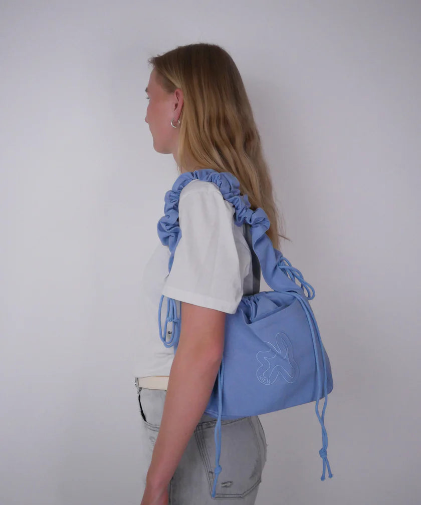 Ruffle blue shopper