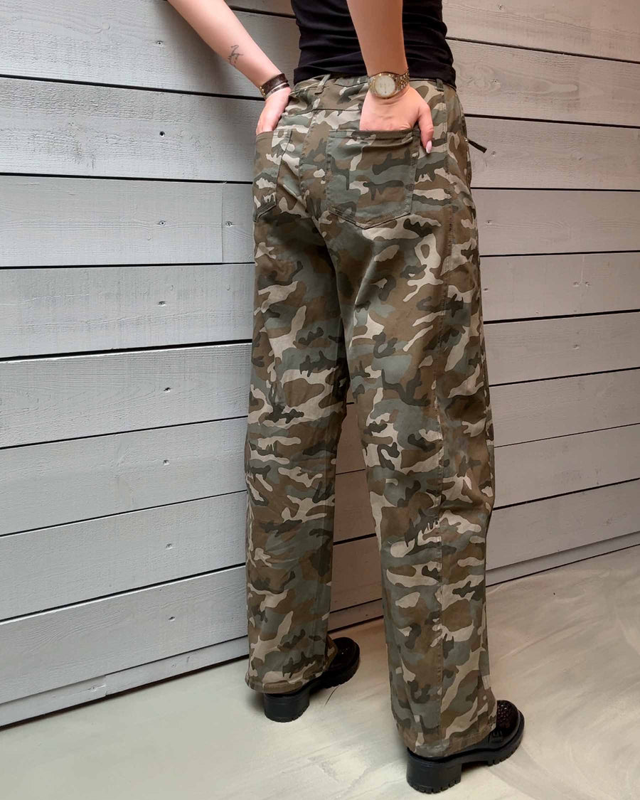PCMIMMI TIE BARREL JEANS