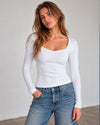 Purmynte heart neck blouse