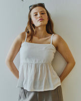 Purlelly linen top