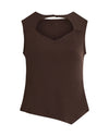 OBJLINA S/L CUT OUT O-NECK TOP