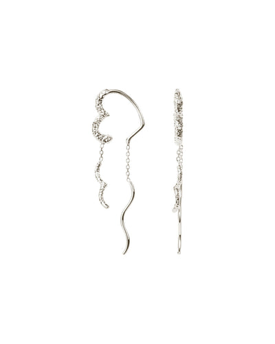 Wavy Sparkly Heart EarlinesThumbnail 