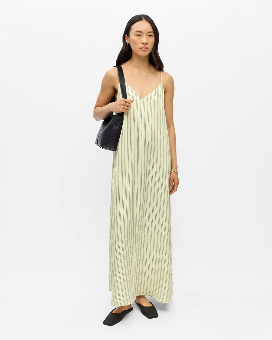 OBJCHILLI S/L LONG SLIP DRESS