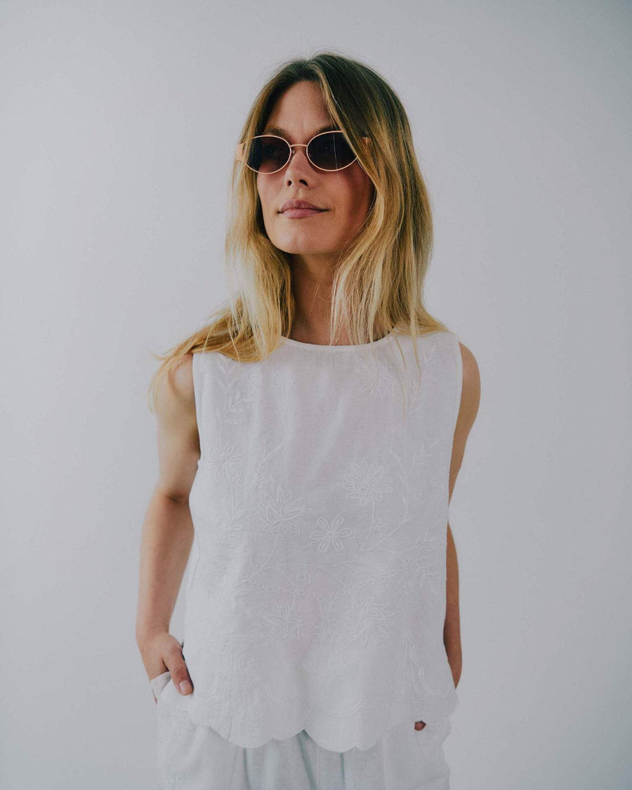 Jocely embroidery top
