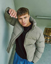 Coated puffer jacket