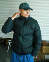 Coated puffer jacket