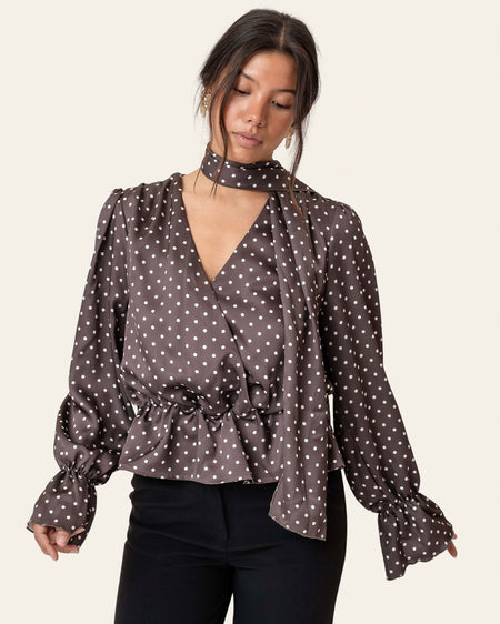 BYIC - Hollyic Wrap Top A2553 - Champagne main image 1
