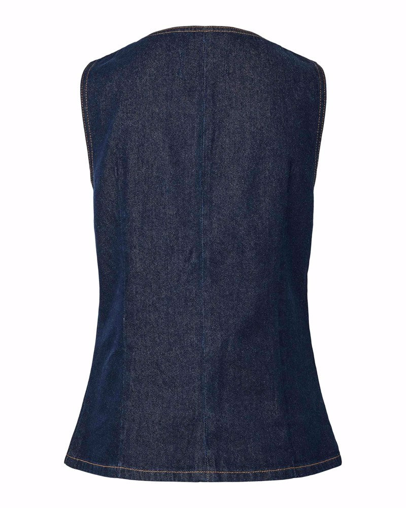 PCJULES SL DENIM VEST