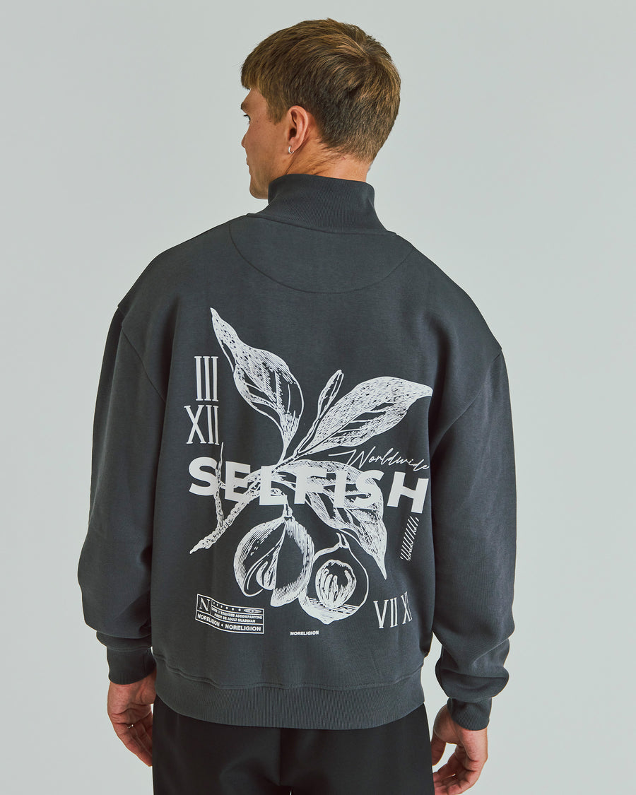 Printed Boxy Half Zip