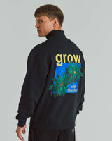 Printed Boxy Half Zip