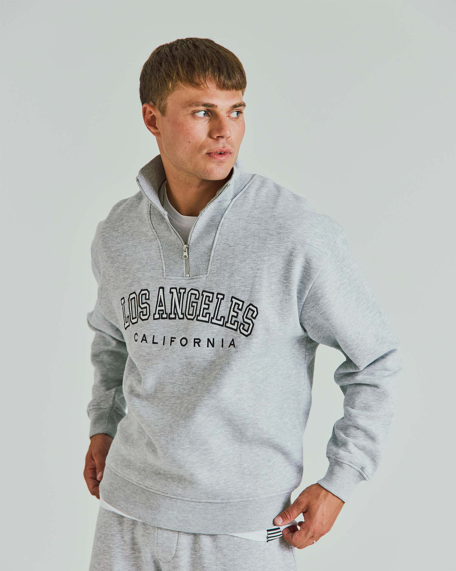 Printed Boxy Half Zip