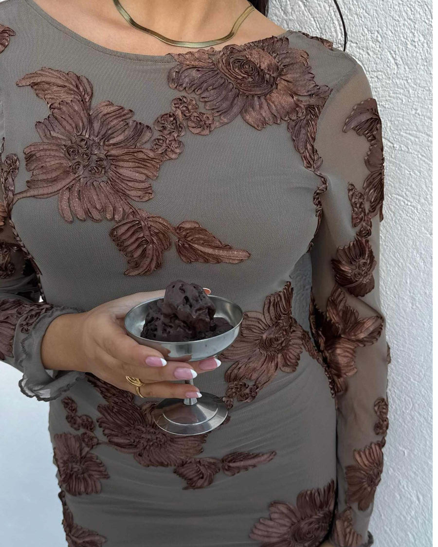 Floraic mesh dress