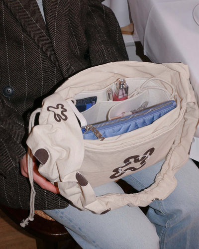 Shopper ruffle brown dotsThumbnail 