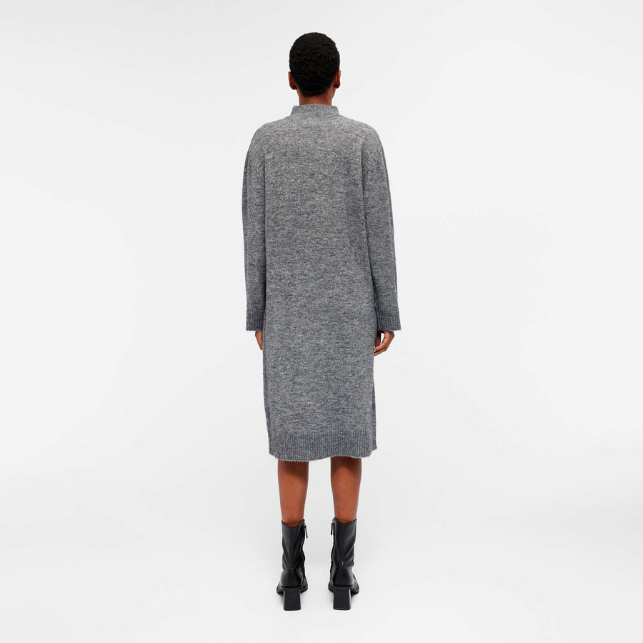 Objminna l/s zip knit dress