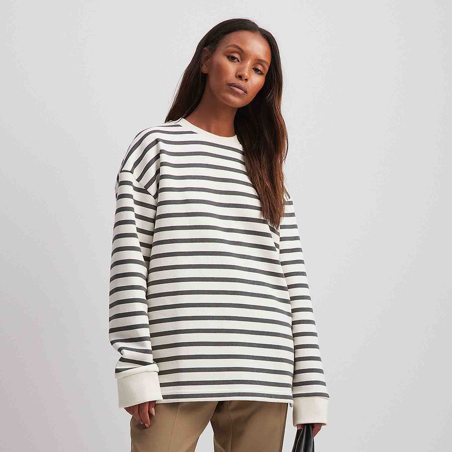 Striped oversized sweatshirt