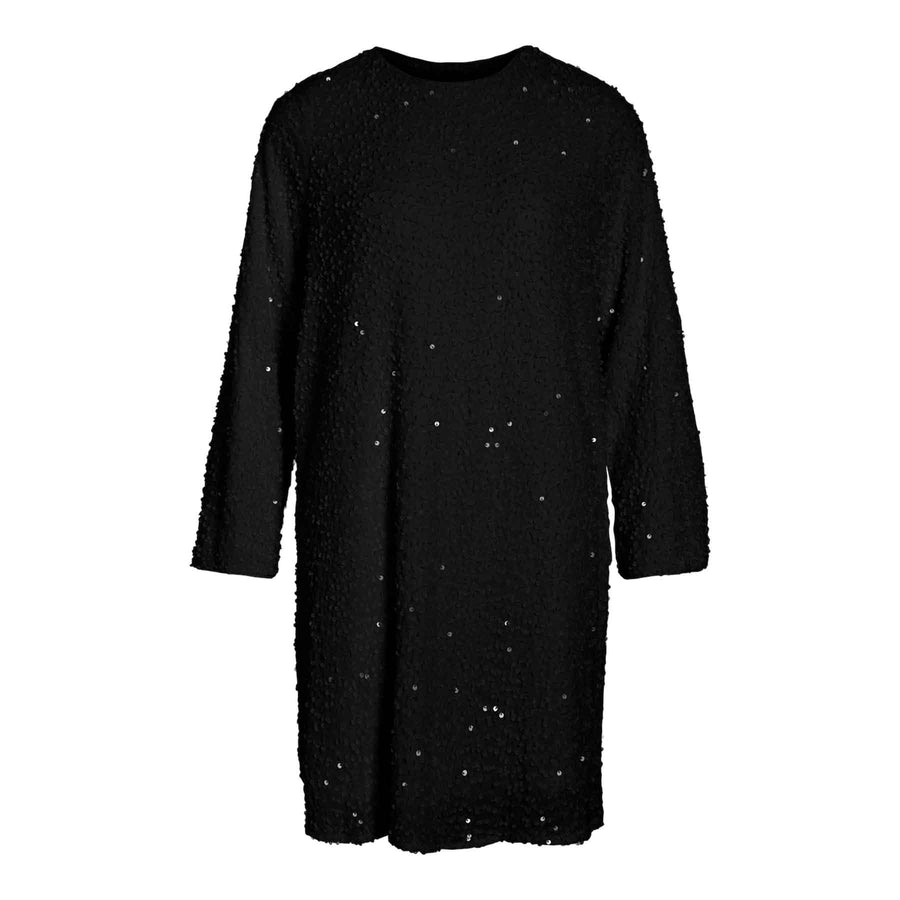 Viaria o-neck open back dress
