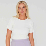 Rib knit short sleeve