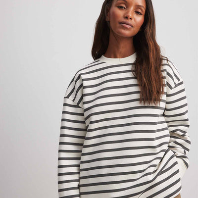 Striped oversized sweatshirtThumbnail 