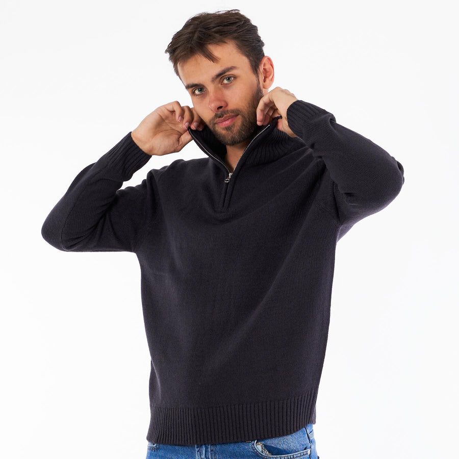 Diego half-zip knit