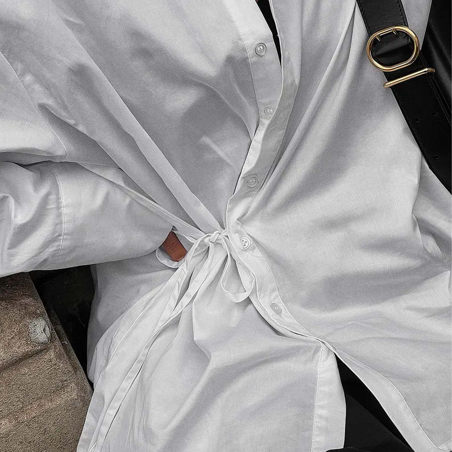 Tie detail shirt