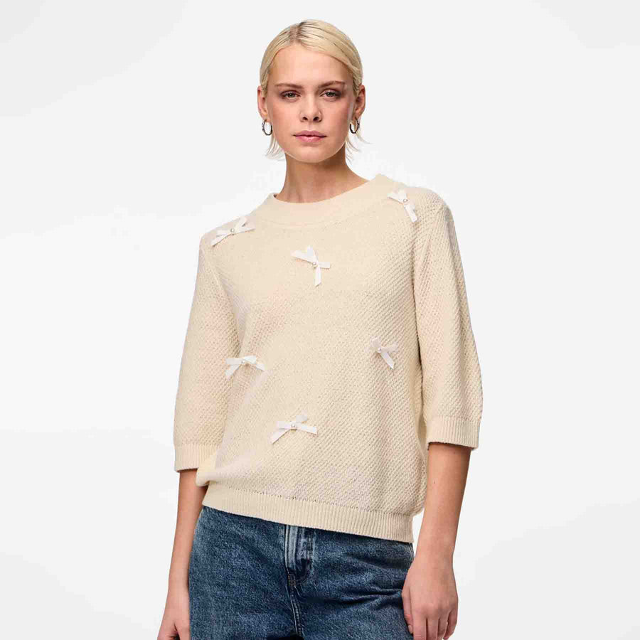 Pcgowen 2/4 o-neck knit