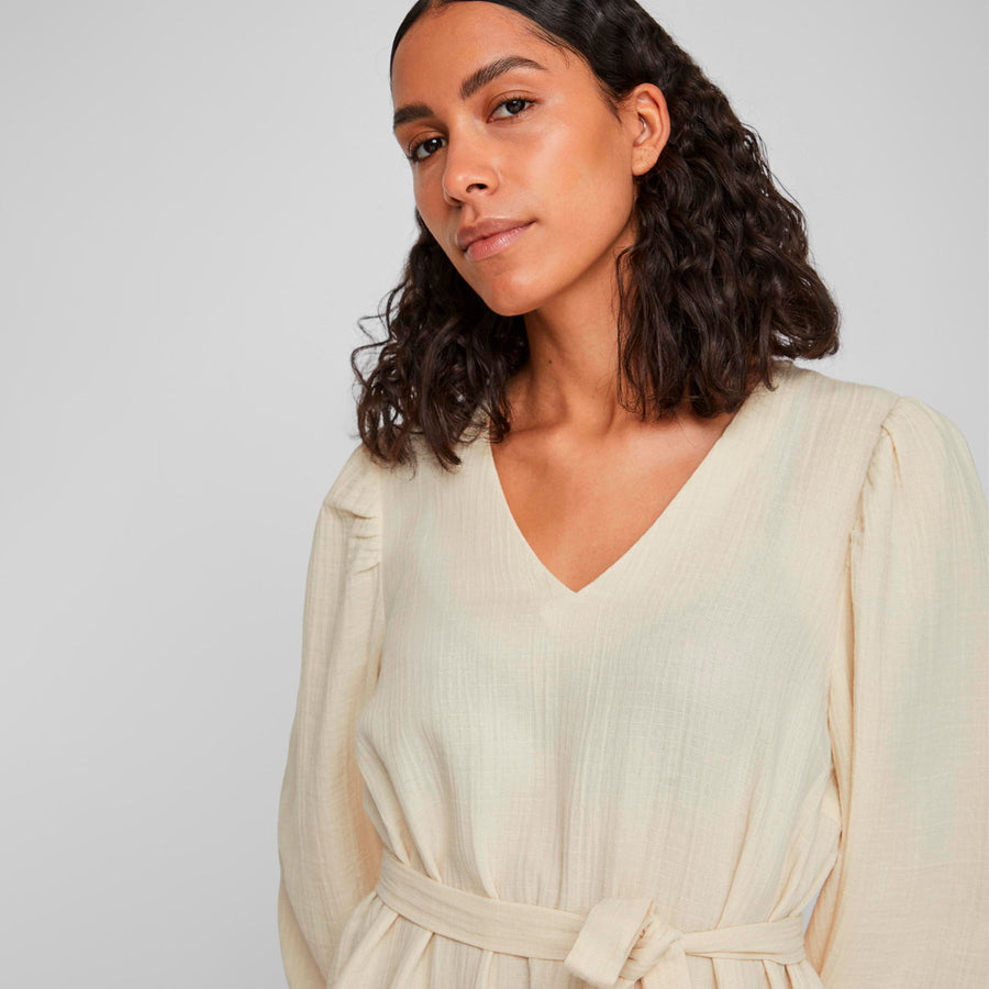 Vilania v-neck 7/8 calf dress