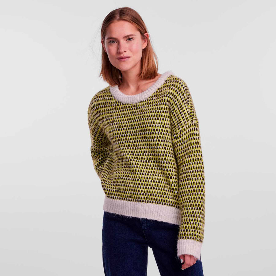 Pcjanice ls o-neck knit