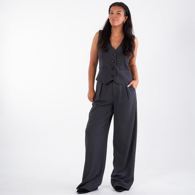 Vinja pinstripe waistcoatThumbnail 