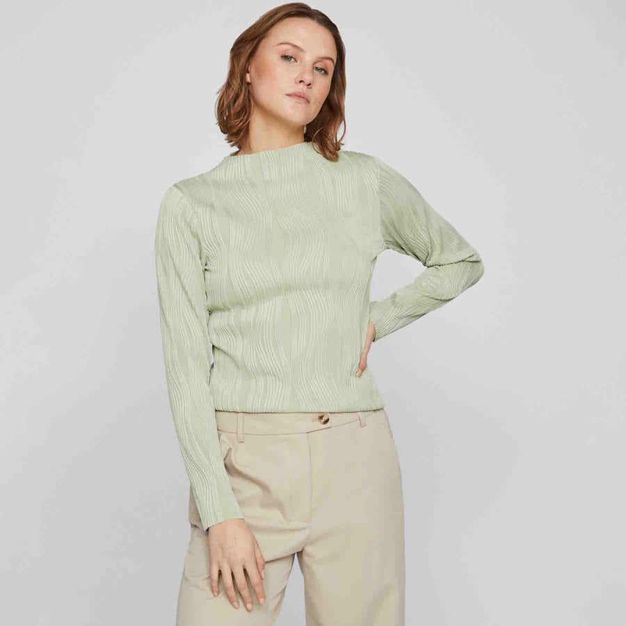 Vinira funnel neck l/s top