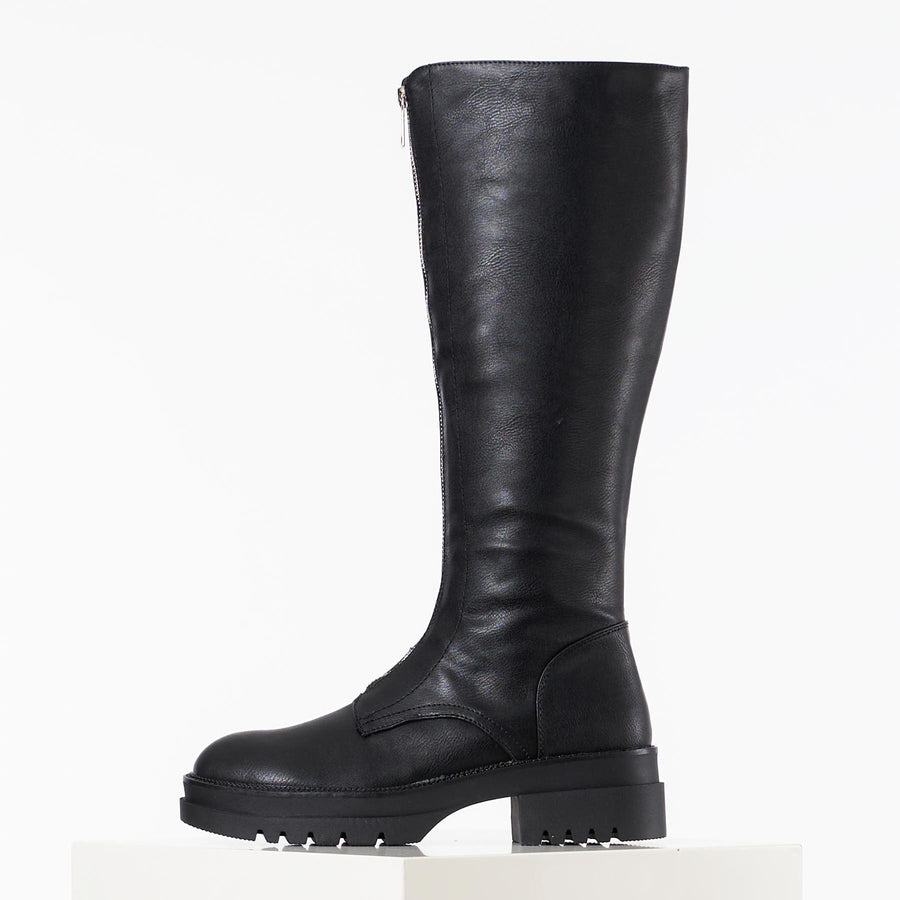 Lea zip high boot
