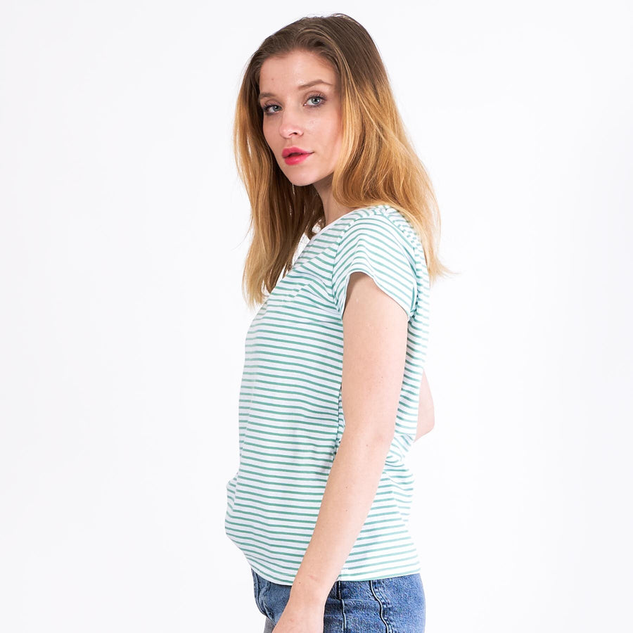 Organic stripe tee