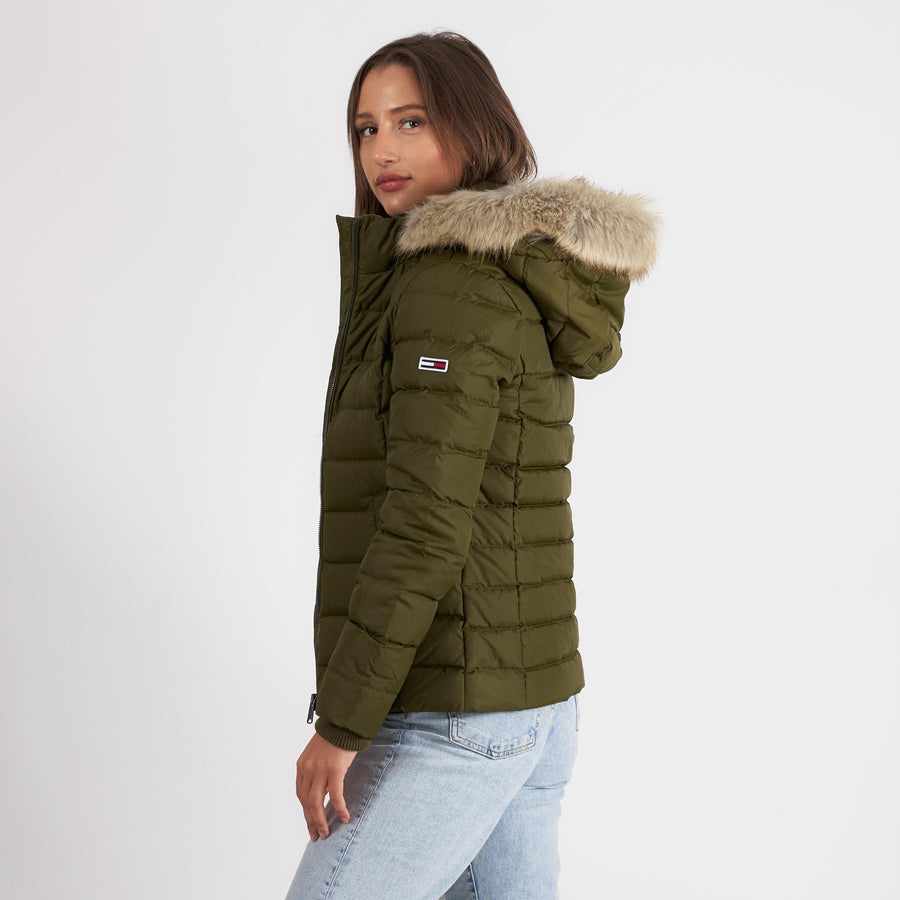 Hooded down jacket