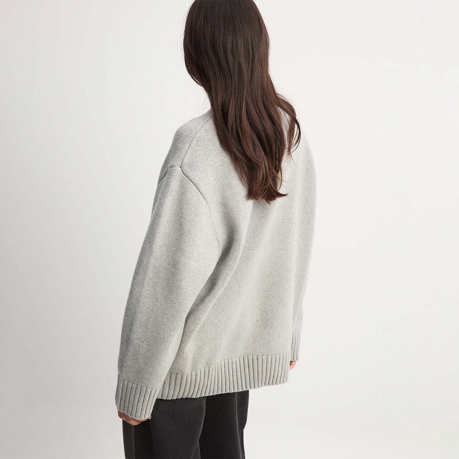 Oversized round neck