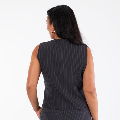 Vinja pinstripe waistcoatThumbnail 