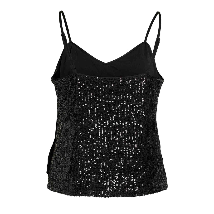Vimaia strap v-neck sequin top